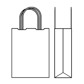 SAC PAPIER POIGNÉE TORSADÉES| 22x10x29 - Sac papier personnalisé Sa...