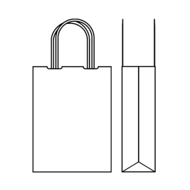TWISTED HANDLE PAPER BAG | 26x11x35 - Personalized shopping bag Saf...