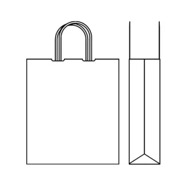 SAC PAPIER POIGNÉE TORSADÉES| 36x12x41 - Sac papier personnalisé Sa...