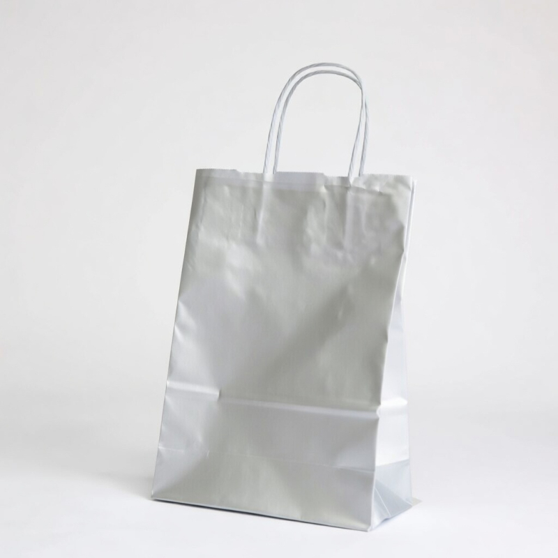 SAC PAPIER POIGNÉE TORSADÉES| 36x12x41 - Sac papier personnalisé Sa...