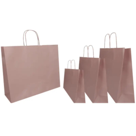 SAC PAPIERPOIGNÉE TORSADÉES| 26x11x24