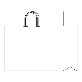SAC PAPIERPOIGNÉE TORSADÉES| 26x11x24