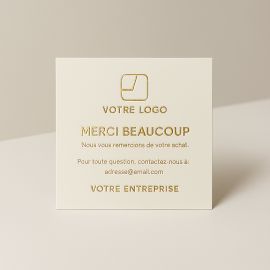 CARTES CARRÉES PERSONNALISÉES AVEC DORURE & EMBOSSAGE | 90X90 MM