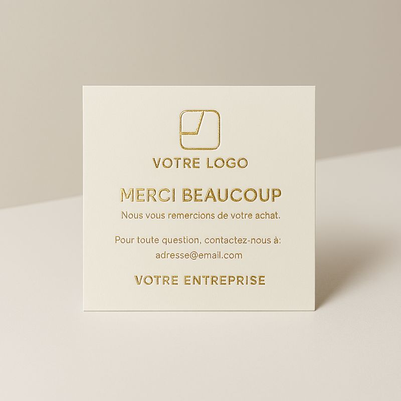 CUSTOM SQUARE BUSINESS CARDS WITH FOIL STAMPING & EMBOSSING | 90X90 MM