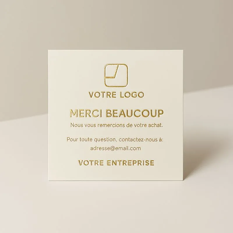 CUSTOM SQUARE BUSINESS CARDS WITH FOIL STAMPING & EMBOSSING | 90X90 MM