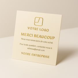 CARTES CARRÉES PERSONNALISÉES AVEC DORURE & EMBOSSAGE | 90X90 MM