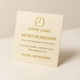 CUSTOM SQUARE BUSINESS CARDS WITH FOIL STAMPING & EMBOSSING | 90X90 MM