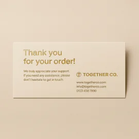 CUSTOM THANK YOU CARDS WITH FOIL STAMPING & EMBOSSING | 100X210 MM ...
