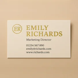 CARTES DE VISITE PERSONNALISÉES AVEC DORURE & EMBOSSAGE | 85X55 MM ...