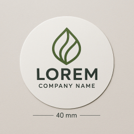 AUTOCOLLANTS RONDS PERSONNALISÉS | Ø 40 MM - Início | Centuryprint