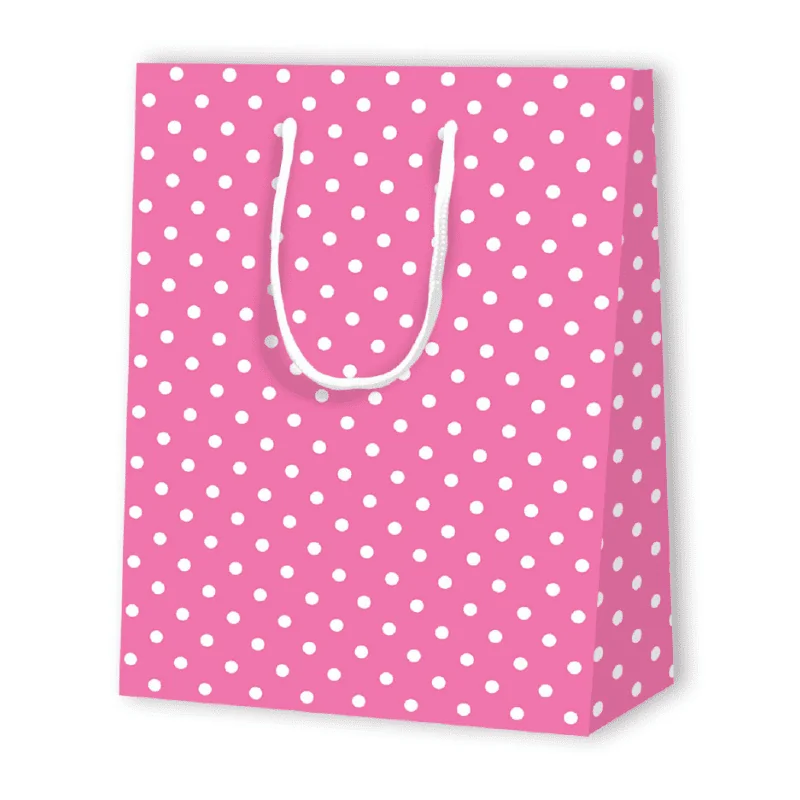 POLKA DOT PAPER BAG | 17.8x9.8x22.9 cm - Patterned Bags | Centuryprint