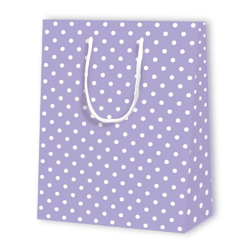 POLKA DOT PAPER BAG | 17.8x9.8x22.9 cm - Patterned Bags | Centuryprint