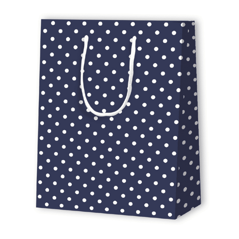 SAC PAPIER À POIS | 17,8x9,8x22,9 - Sacs à motif | Centuryprint