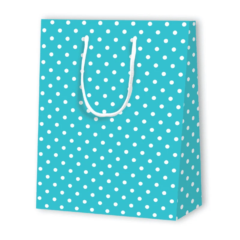 POLKA DOT PAPER BAG | 17.8x9.8x22.9 cm - Patterned Bags | Centuryprint