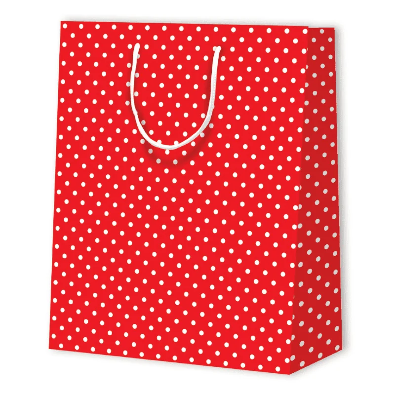 POLKA DOT PAPER BAG | 26x12,7x32,4 - Patterned Bags | Centuryprint