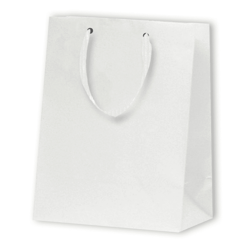 SAC PAPIER MAT LUX | 17,8x9,8x22,9 - Sac papier personnalisé Nobles...