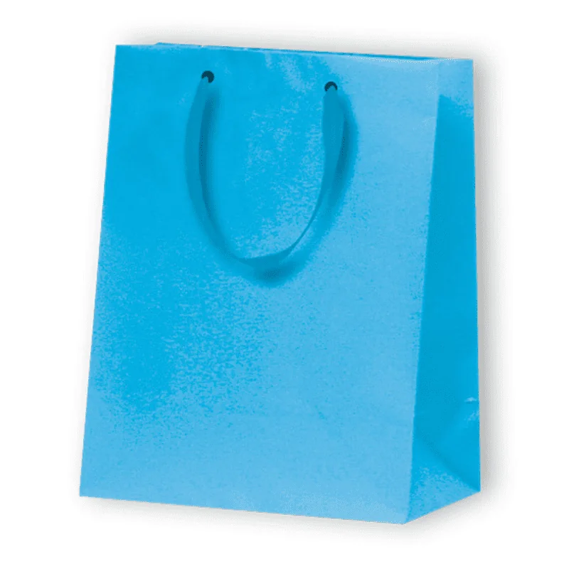 SAC PAPIER MAT LUX | 17,8x9,8x22,9 - Sac papier personnalisé Nobles...