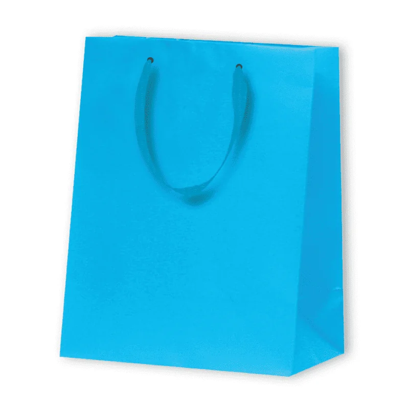 SAC PAPIER MAT LUX | 11,1x6,2x13,7 - Sac papier personnalisé Nobles...