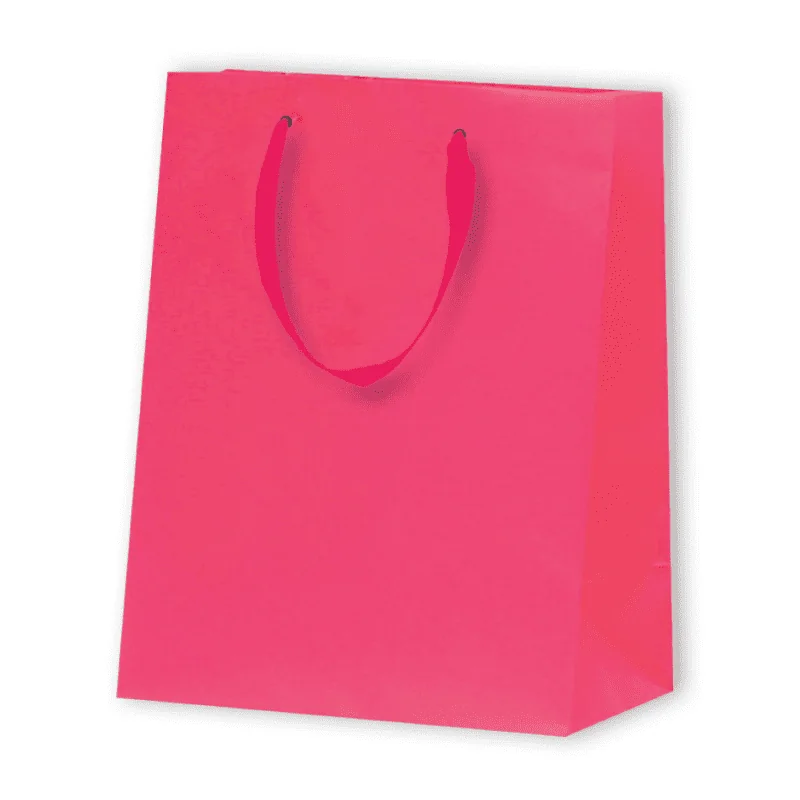 SAC PAPIER MAT LUX | 11,1x6,2x13,7 - Sac papier personnalisé Nobles...