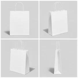 SAC EN PAPIER À POIGNÉES TORSADEES | 30 x 22 x 10 cm |IMPRESIÓN COM...