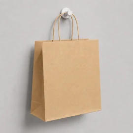 SAC EN PAPIER À POIGNÉES TORSADEES | 26 x 14 x 34 cm | IMPRESSION C...