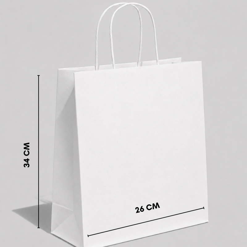 TWISTED-HANDLE PAPER BAG | 26 x 14 x 34 cm | FULL PRINT | PACKS OF ...