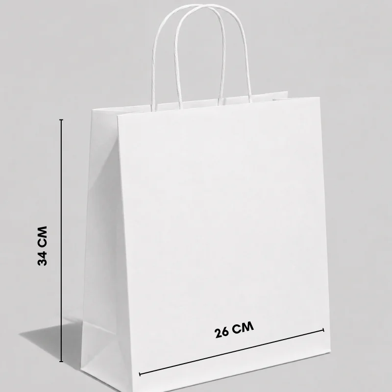 TWISTED-HANDLE PAPER BAG | 26 x 14 x 34 cm | FULL PRINT | PACKS OF ...