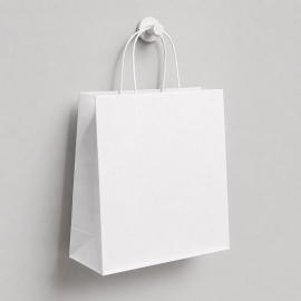 SAC EN PAPIER À POIGNÉES TORSADEES | 26 x 14 x 34 cm | IMPRESSION C...