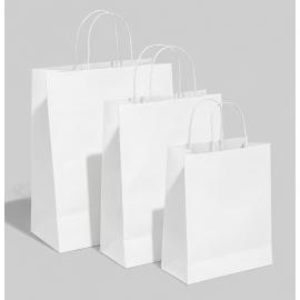 SAC EN PAPIER À POIGNÉES TORSADEES | 22.5x19x8 cm | IMPRESSION COMP...