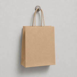 SAC EN PAPIER À POIGNÉES TORSADEES | 22.5x19x8 cm | IMPRESSION COMP...